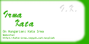 irma kata business card